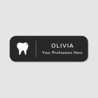 outline  dentist dental clinic name name tag