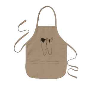 Outline Drawing of Horse Head on aprons