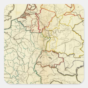 Outline Europe Square Sticker