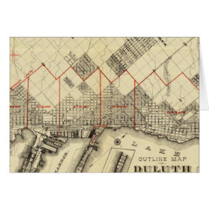 Outline Map of Duluth and Suburbs