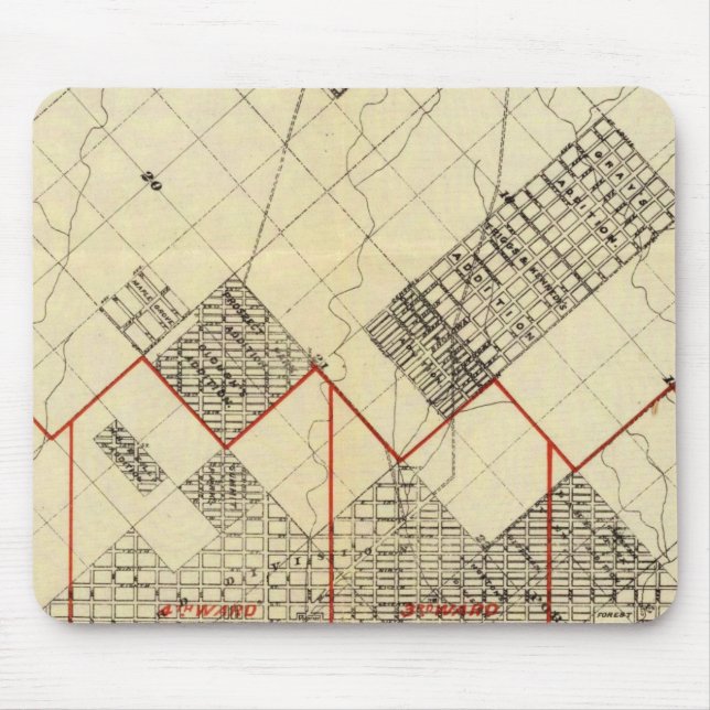 Outline Map of Duluth and Suburbs Mouse Mat (Front)