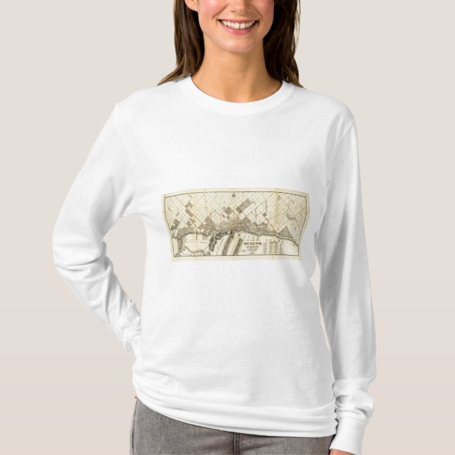 Outline Map of Duluth and Suburbs T-Shirt (Front)