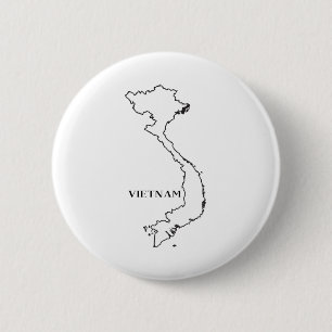 Outline Map Of Vietnam 6 Cm Round Badge