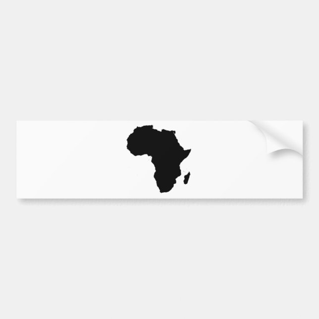 Outline of Africa Bumper Sticker (Front)