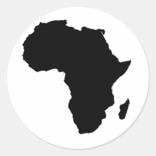 Outline of Africa Classic Round Sticker