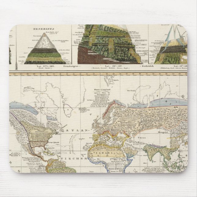 Outline of plant geography mouse mat (Front)