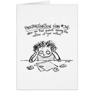 Outline Procrastination card for writers