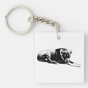 Outline Pup Keychain