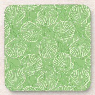 Outline seashells coaster