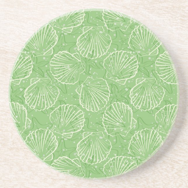Outline seashells coaster (Front)