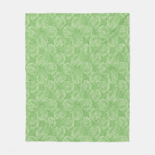 Outline seashells fleece blanket