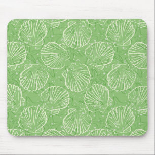 Outline seashells mouse mat