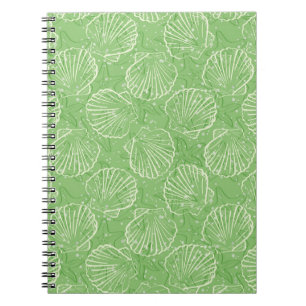 Outline seashells notebook