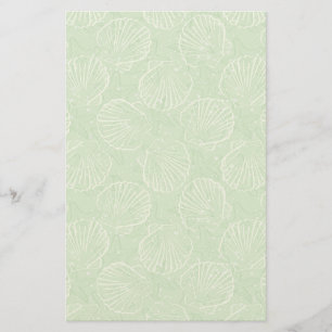 Outline seashells stationery