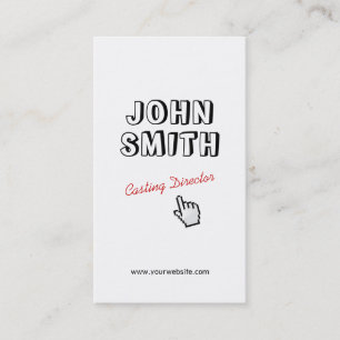 Outline Text Casting Director Business Card