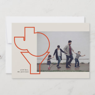 Outlined Joy Flat Holiday Card