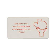 Outlined Joy Return Address Label