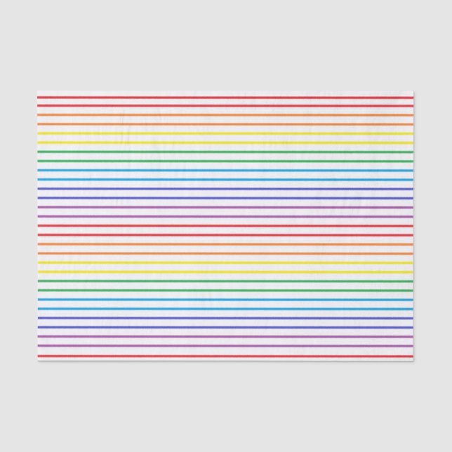 Outlined Rainbow Stripes Tissue Paper (Front)