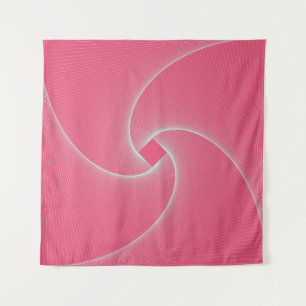 outlined square vortex in velvet pink tapestry