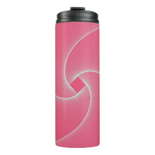 outlined square vortex in velvet pink thermal tumbler