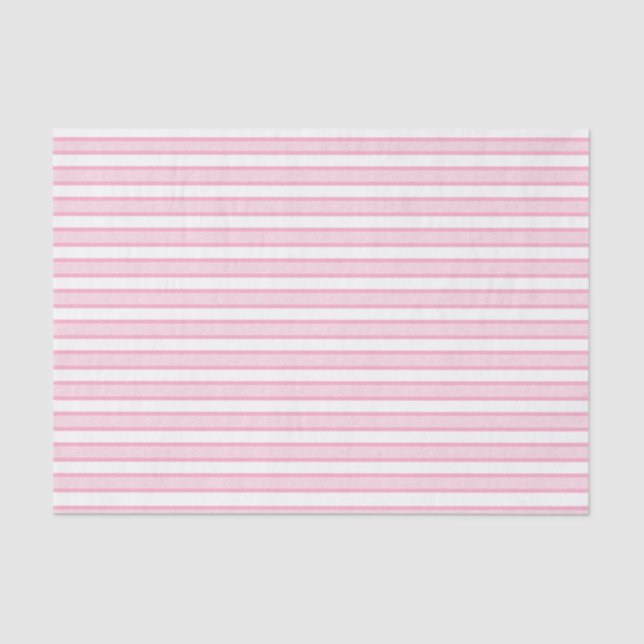 Outlined Stripes Pink Tissue Paper (Front)