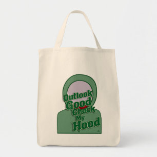 Outlook Good Check My Hood Motto Cartoon Tote Bag