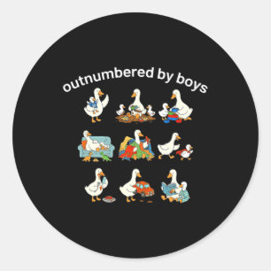 Outnumbered Creative Classic Round Sticker