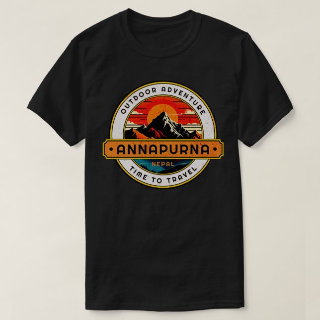 Outr Adventure Annapurna Mountain Design T-Shirt (Design Front)