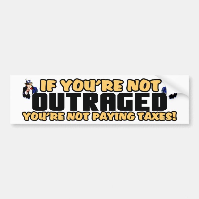 Outraged Bumper Sticker (Front)