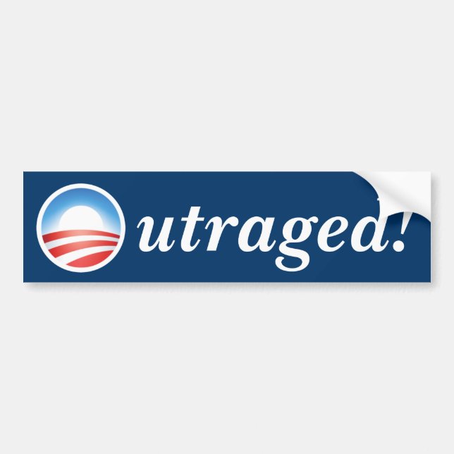 Outraged! NObama Bumpersticker Bumper Sticker (Front)
