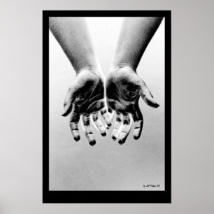outreached hands poster