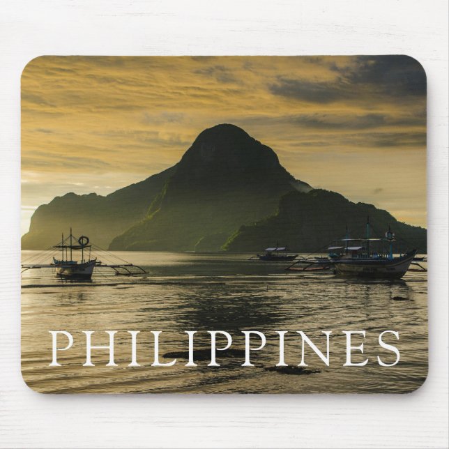 Outrigger At Sunset Mouse Mat (Front)
