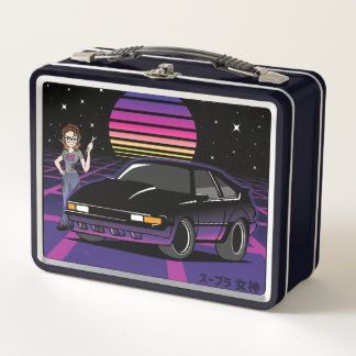 Outrun Supra Goddess Metal Lunch Box