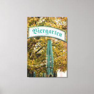 Outside Biergarten Sign, Germany Canvas Print