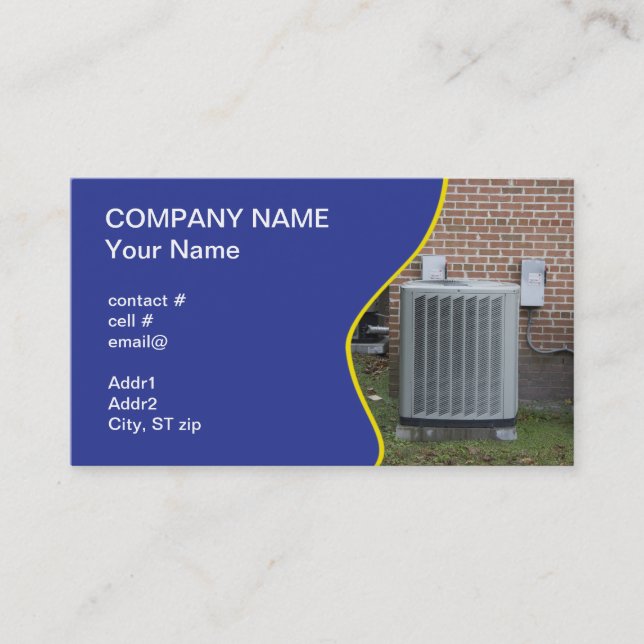 outside heat pump business card (Front)