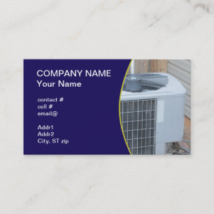 outside heat pump business card