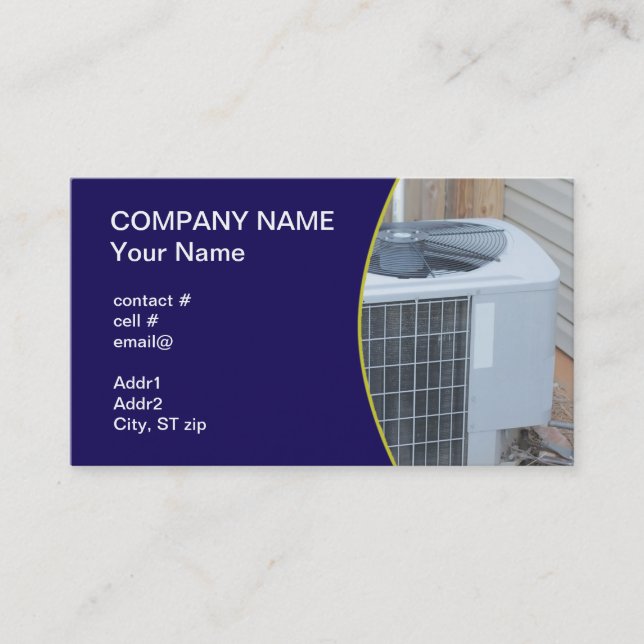 outside heat pump business card (Front)