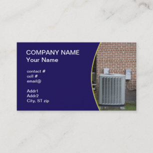 outside heat pump business card