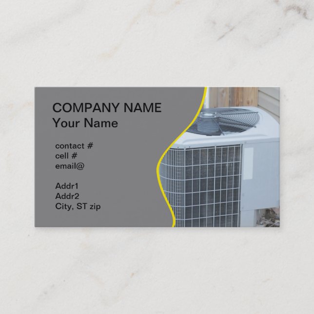outside heat pump business card (Front)
