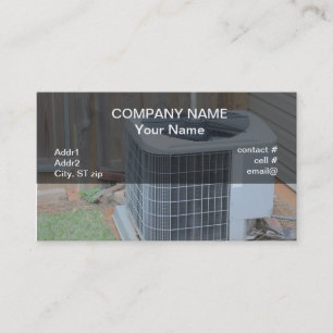 outside heat pump business card