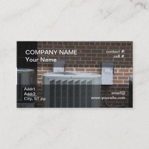 outside heat pump business card