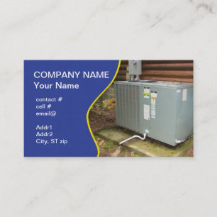 outside heat pump business card