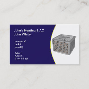 outside heat pump business card