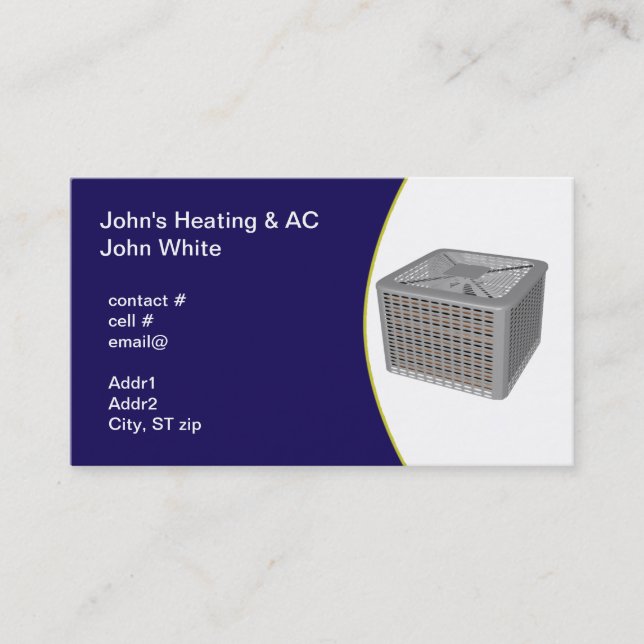 outside heat pump business card (Front)