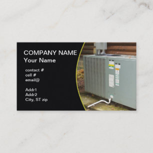outside heat pump business card