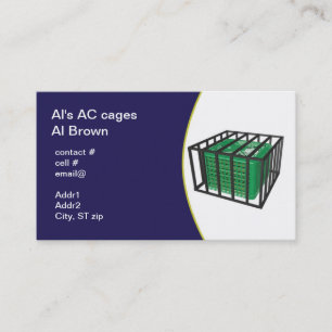 outside heat pump security cage business card