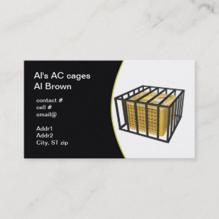 outside heat pump security cage business card