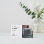 outside heat pump security cage business card (Standing Front)