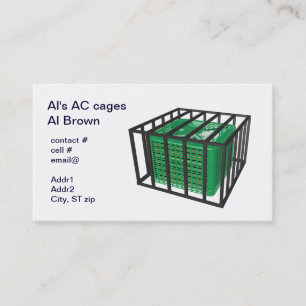 outside heat pump security cage business card