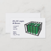 outside heat pump security cage business card (Front/Back)